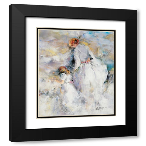 My girl Black Modern Wood Framed Art Print with Double Matting by Haenraets, Willem