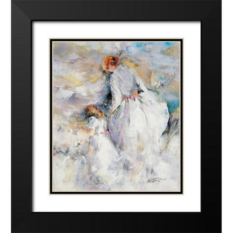 My girl Black Modern Wood Framed Art Print with Double Matting by Haenraets, Willem