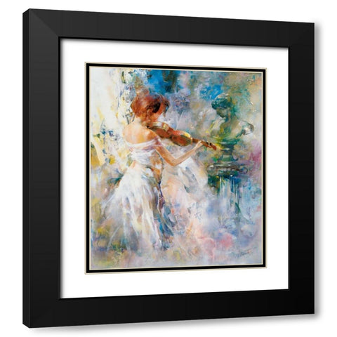 Peace in playing Black Modern Wood Framed Art Print with Double Matting by Haenraets, Willem