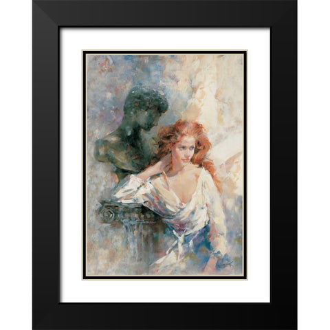 A serene stature Black Modern Wood Framed Art Print with Double Matting by Haenraets, Willem
