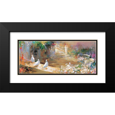 Peaceful yard Black Modern Wood Framed Art Print with Double Matting by Haenraets, Willem
