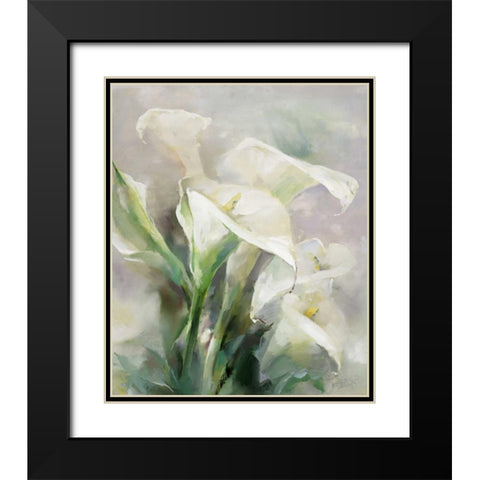 Shiny IV Black Modern Wood Framed Art Print with Double Matting by Haenraets, Willem