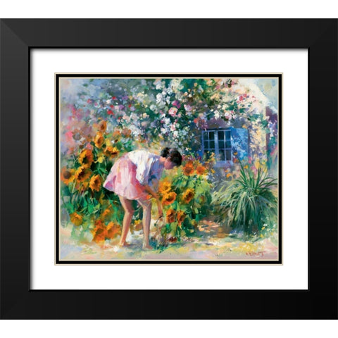 Romantica uno Black Modern Wood Framed Art Print with Double Matting by Haenraets, Willem
