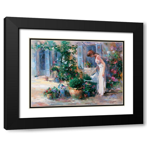 Romantico tres Black Modern Wood Framed Art Print with Double Matting by Haenraets, Willem