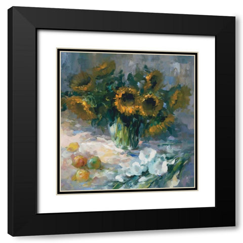 Shera II Black Modern Wood Framed Art Print with Double Matting by Haenraets, Willem