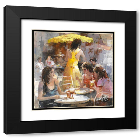 Market Black Modern Wood Framed Art Print with Double Matting by Haenraets, Willem