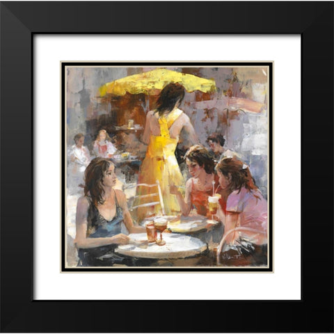 Market Black Modern Wood Framed Art Print with Double Matting by Haenraets, Willem