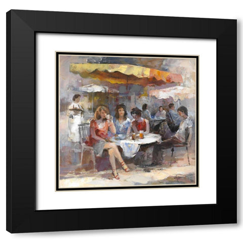 Market Black Modern Wood Framed Art Print with Double Matting by Haenraets, Willem