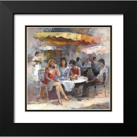 Market Black Modern Wood Framed Art Print with Double Matting by Haenraets, Willem