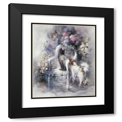 Friendship Black Modern Wood Framed Art Print with Double Matting by Haenraets, Willem