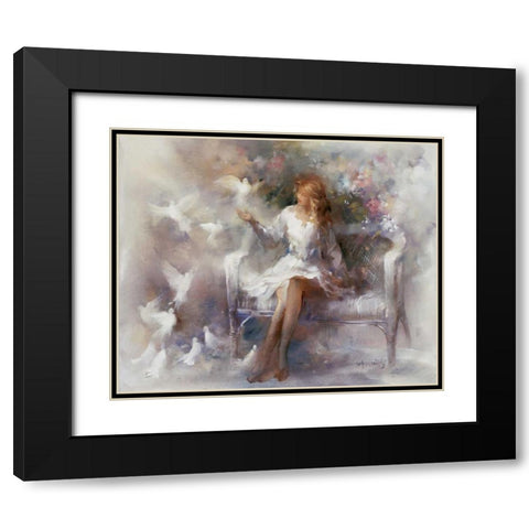 White dreams Black Modern Wood Framed Art Print with Double Matting by Haenraets, Willem