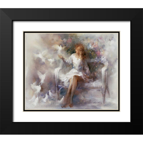White dreams Black Modern Wood Framed Art Print with Double Matting by Haenraets, Willem