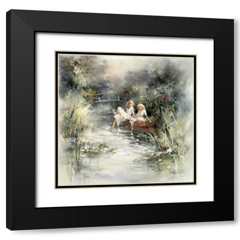 Springshine Black Modern Wood Framed Art Print with Double Matting by Haenraets, Willem
