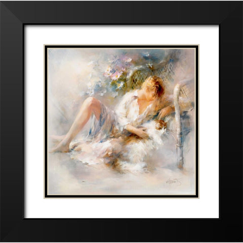 Gentle Black Modern Wood Framed Art Print with Double Matting by Haenraets, Willem