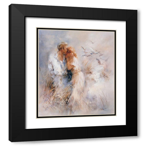 Close Harmony Black Modern Wood Framed Art Print with Double Matting by Haenraets, Willem