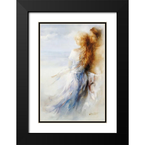 Together Black Modern Wood Framed Art Print with Double Matting by Haenraets, Willem