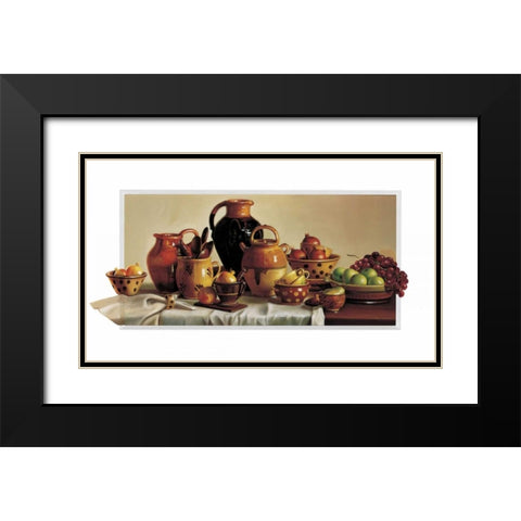 Back to history Black Modern Wood Framed Art Print with Double Matting by Roelofs, Wouter