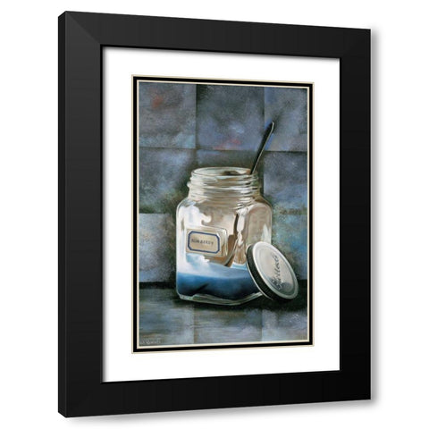 Blueberry Black Modern Wood Framed Art Print with Double Matting by Roelofs, Wouter