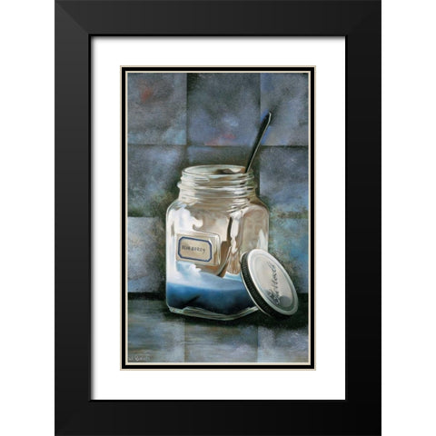 Blueberry Black Modern Wood Framed Art Print with Double Matting by Roelofs, Wouter