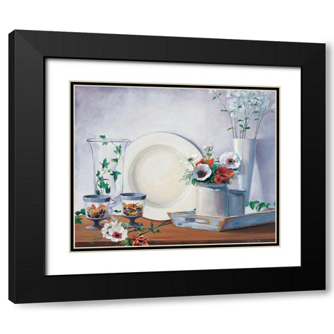 Climbing ivy I Black Modern Wood Framed Art Print with Double Matting by Roelofs, Wouter