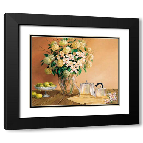 Afternoon tea Black Modern Wood Framed Art Print with Double Matting by Roelofs, Wouter