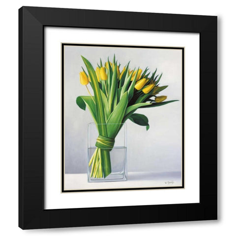 Classic vase Black Modern Wood Framed Art Print with Double Matting by Roelofs, Wouter
