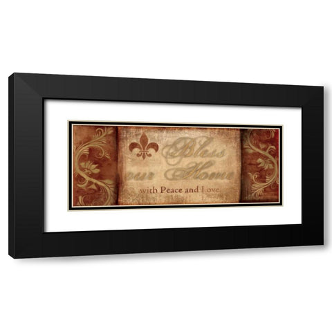 WARM GREETINGS II Black Modern Wood Framed Art Print with Double Matting by Artique Studio