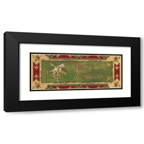 JOY TO THE WORLD PANEL Black Modern Wood Framed Art Print with Double Matting by Artique Studio