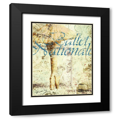 BALLET NATIONALE Black Modern Wood Framed Art Print with Double Matting by Yang, Eric
