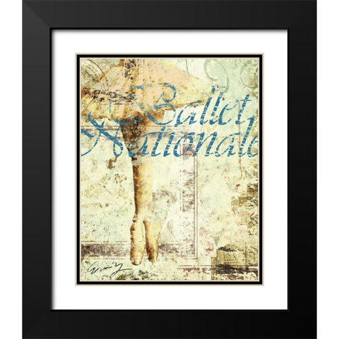 BALLET NATIONALE Black Modern Wood Framed Art Print with Double Matting by Yang, Eric