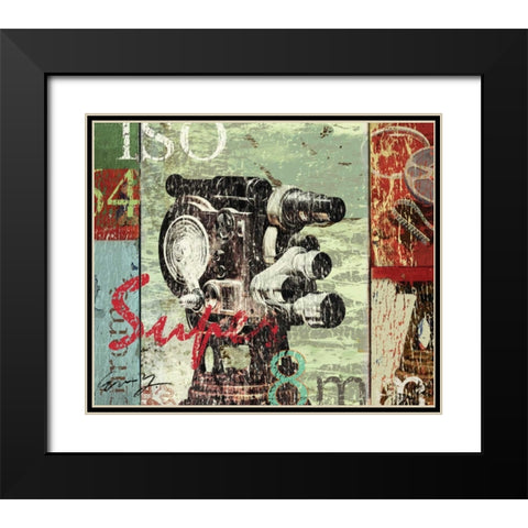 SUPER 8MM Black Modern Wood Framed Art Print with Double Matting by Yang, Eric
