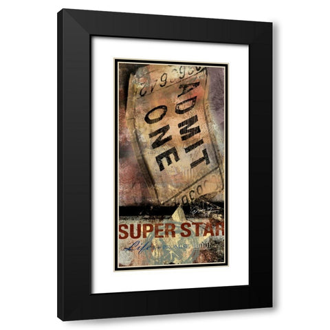 SUPERSTAR Black Modern Wood Framed Art Print with Double Matting by Yang, Eric