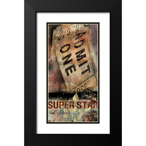 SUPERSTAR Black Modern Wood Framed Art Print with Double Matting by Yang, Eric