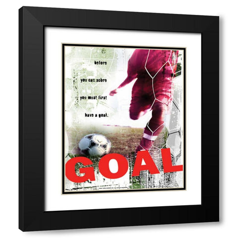 GOAL Black Modern Wood Framed Art Print with Double Matting by Yang, Eric