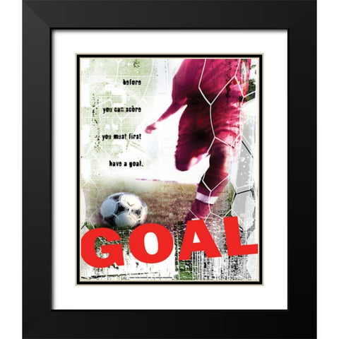 GOAL Black Modern Wood Framed Art Print with Double Matting by Yang, Eric