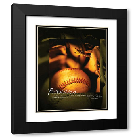 PASSION Black Modern Wood Framed Art Print with Double Matting by Yang, Eric