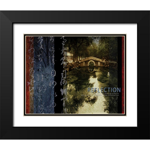 REFLECTION Black Modern Wood Framed Art Print with Double Matting by Yang, Eric