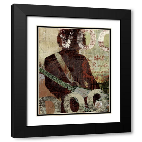 ROCK LEGEND Black Modern Wood Framed Art Print with Double Matting by Yang, Eric