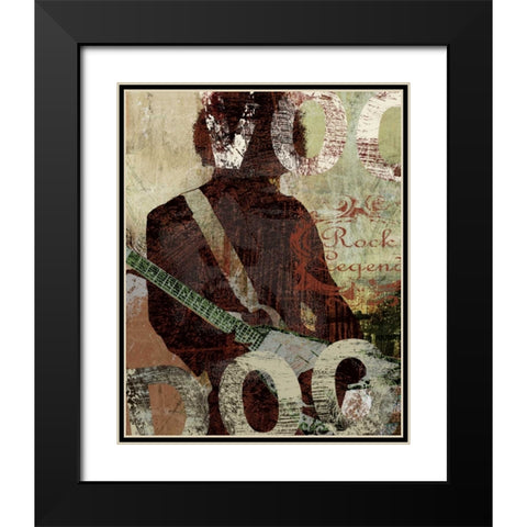 ROCK LEGEND Black Modern Wood Framed Art Print with Double Matting by Yang, Eric