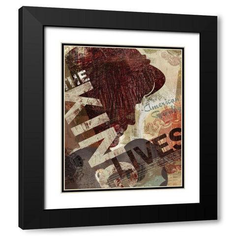 AMERICAN ROYALTY Black Modern Wood Framed Art Print with Double Matting by Yang, Eric