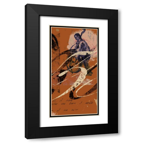 JAZZ PANEL 3 Black Modern Wood Framed Art Print with Double Matting by Yang, Eric