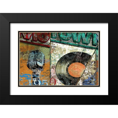 HITS TOWN 1959 Black Modern Wood Framed Art Print with Double Matting by Yang, Eric