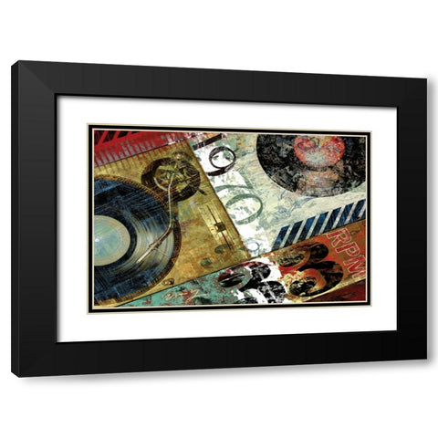 HITS TOWN 1970 Black Modern Wood Framed Art Print with Double Matting by Yang, Eric