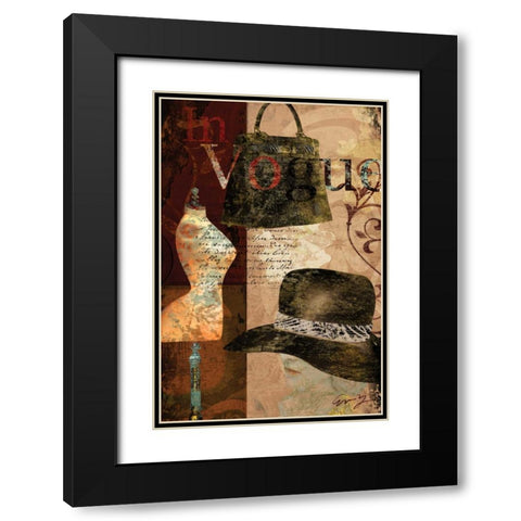 IN VOGUE Black Modern Wood Framed Art Print with Double Matting by Yang, Eric