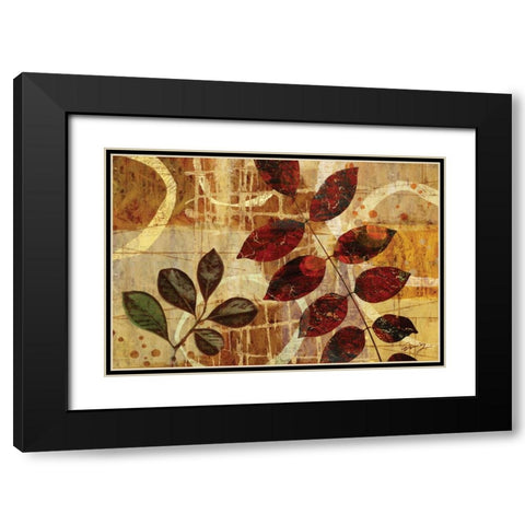 CHANGING LEAVES I Black Modern Wood Framed Art Print with Double Matting by Yang, Eric