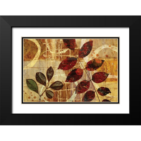 CHANGING LEAVES I Black Modern Wood Framed Art Print with Double Matting by Yang, Eric
