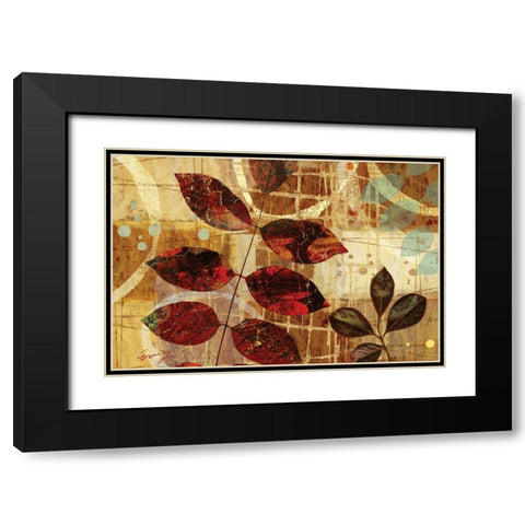 CHANGING LEAVES II Black Modern Wood Framed Art Print with Double Matting by Yang, Eric