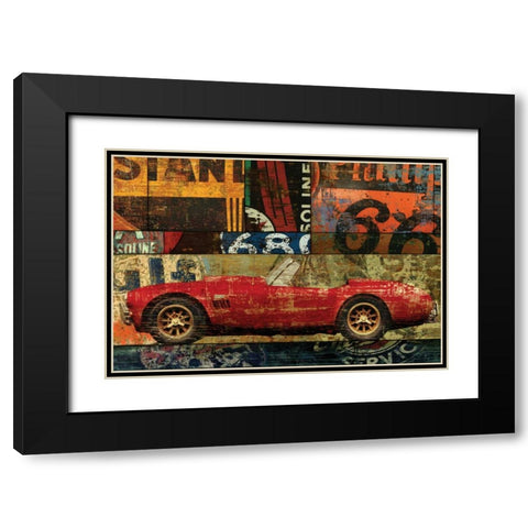 CRUISIN ON 66 II Black Modern Wood Framed Art Print with Double Matting by Yang, Eric