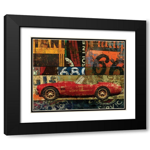CRUISIN ON 66 II Black Modern Wood Framed Art Print with Double Matting by Yang, Eric