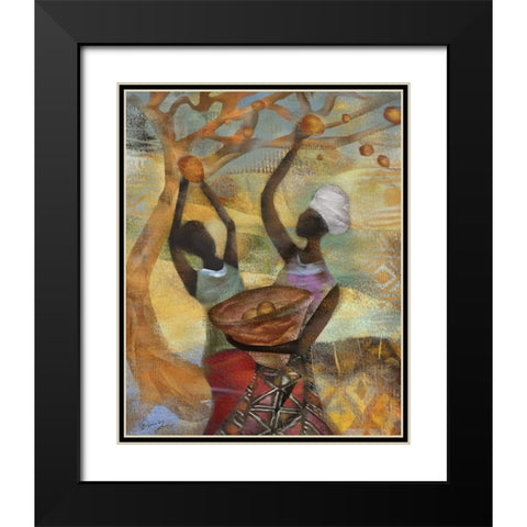 HARVEST DANCE I Black Modern Wood Framed Art Print with Double Matting by Yang, Eric